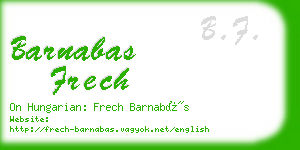 barnabas frech business card